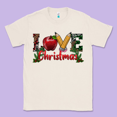 Love Christmas Teacher Classic Tee Designed By Ranaportraitstore