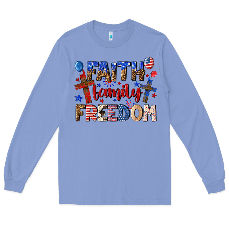 Faith Family Freedom Long Sleeve Tee by texasbilliewilder | Teevron