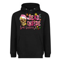 Black dead inside but festive Heavyweight Hoodie - AdoDesignShop