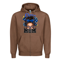 Chestnut cheer mom messy bun Zipper Hoodie - texasbilliewilder