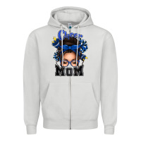 Dove Grey cheer mom messy bun Zipper Hoodie - texasbilliewilder