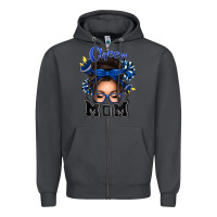 Smoke cheer mom messy bun Zipper Hoodie - texasbilliewilder