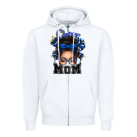 White cheer mom messy bun Zipper Hoodie - texasbilliewilder