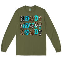 Army Green howdy howdy howdy Long Sleeve Tee - AdoDesignShop