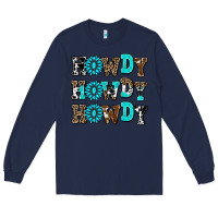 Navy howdy howdy howdy Long Sleeve Tee - AdoDesignShop