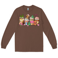 Chestnut pink gingerbread coffee cups Long Sleeve Tee - Zillion Design Studio