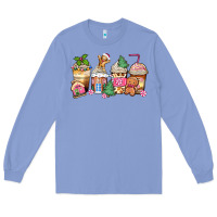 Colony Blue pink gingerbread coffee cups Long Sleeve Tee - Zillion Design Studio