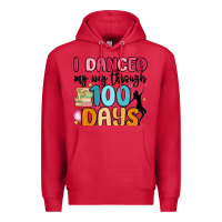 Cardinal i danced my way through 100 days Premium Hoodie - MaliasSmallBusiness