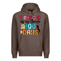 Coffee i danced my way through 100 days Premium Hoodie - MaliasSmallBusiness