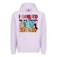 Lilac i danced my way through 100 days Premium Hoodie - MaliasSmallBusiness