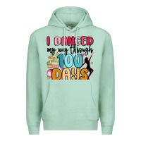 Seafoam i danced my way through 100 days Premium Hoodie - MaliasSmallBusiness