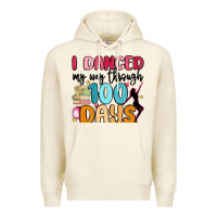 Tofu i danced my way through 100 days Premium Hoodie - MaliasSmallBusiness
