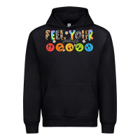 Black feel your feelings Urban Hoodie - NancyCooperArtShop