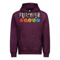 Mauve Wine feel your feelings Urban Hoodie - NancyCooperArtShop
