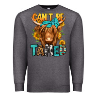 Charcoal Heather can't be tamed longhaired cow Premium Sweatshirt - Jasminsmagicworld