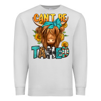 Dove Grey can't be tamed longhaired cow Premium Sweatshirt - Jasminsmagicworld