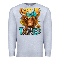 Heather Grey can't be tamed longhaired cow Premium Sweatshirt - Jasminsmagicworld