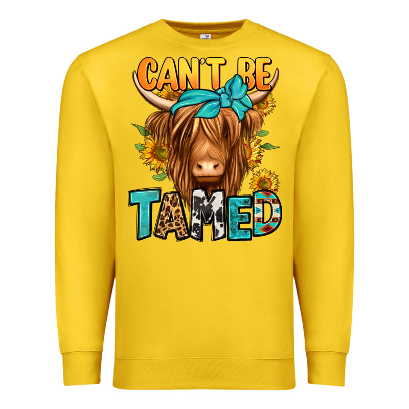 Can't Be Tamed Longhaired Cow Premium Sweatshirt by Jasminsmagicworld | Teevron