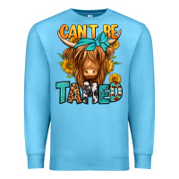Ocean Blue can't be tamed longhaired cow Premium Sweatshirt - Jasminsmagicworld