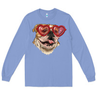 Colony Blue english bulldog with love glass Long Sleeve Tee - RanaPortraitStore