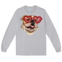 Moon Dust english bulldog with love glass Long Sleeve Tee - RanaPortraitStore