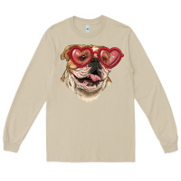 Mushroom english bulldog with love glass Long Sleeve Tee - RanaPortraitStore