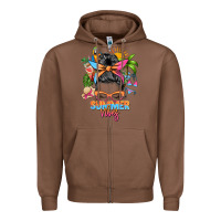 Chestnut summer vibes messy bun Zipper Hoodie - Zillion Design Studio