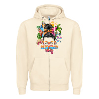 Sandshell summer vibes messy bun Zipper Hoodie - Zillion Design Studio