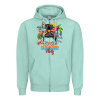 Summer Vibes Messy Bun Zipper Hoodie | Teevron
