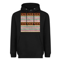 Black christmas mistletoe and stripes seamless pattern Heavyweight Hoodie - BundleAndBundleShop