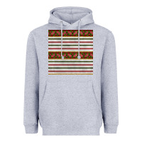 Heather Grey christmas mistletoe and stripes seamless pattern Heavyweight Hoodie - BundleAndBundleShop