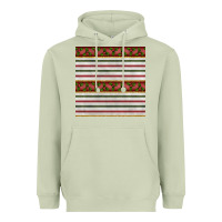 Matcha christmas mistletoe and stripes seamless pattern Heavyweight Hoodie - BundleAndBundleShop