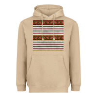 Mushroom christmas mistletoe and stripes seamless pattern Heavyweight Hoodie - BundleAndBundleShop