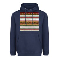 Navy christmas mistletoe and stripes seamless pattern Heavyweight Hoodie - BundleAndBundleShop