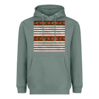 Sage christmas mistletoe and stripes seamless pattern Heavyweight Hoodie - BundleAndBundleShop