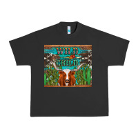 Pigment Black whild child longhorn  cactus cowhide Urban Heavy Tee - Artiststas