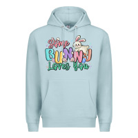 Blue Mist some bunny loves you easter Premium Hoodie - MaliasSmallBusiness