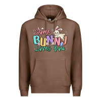 Chestnut some bunny loves you easter Premium Hoodie - MaliasSmallBusiness