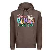 Coffee some bunny loves you easter Premium Hoodie - MaliasSmallBusiness