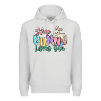 Dove Grey some bunny loves you easter Premium Hoodie - MaliasSmallBusiness