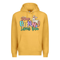 Mustard some bunny loves you easter Premium Hoodie - MaliasSmallBusiness