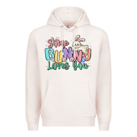 Pale Pink some bunny loves you easter Premium Hoodie - MaliasSmallBusiness