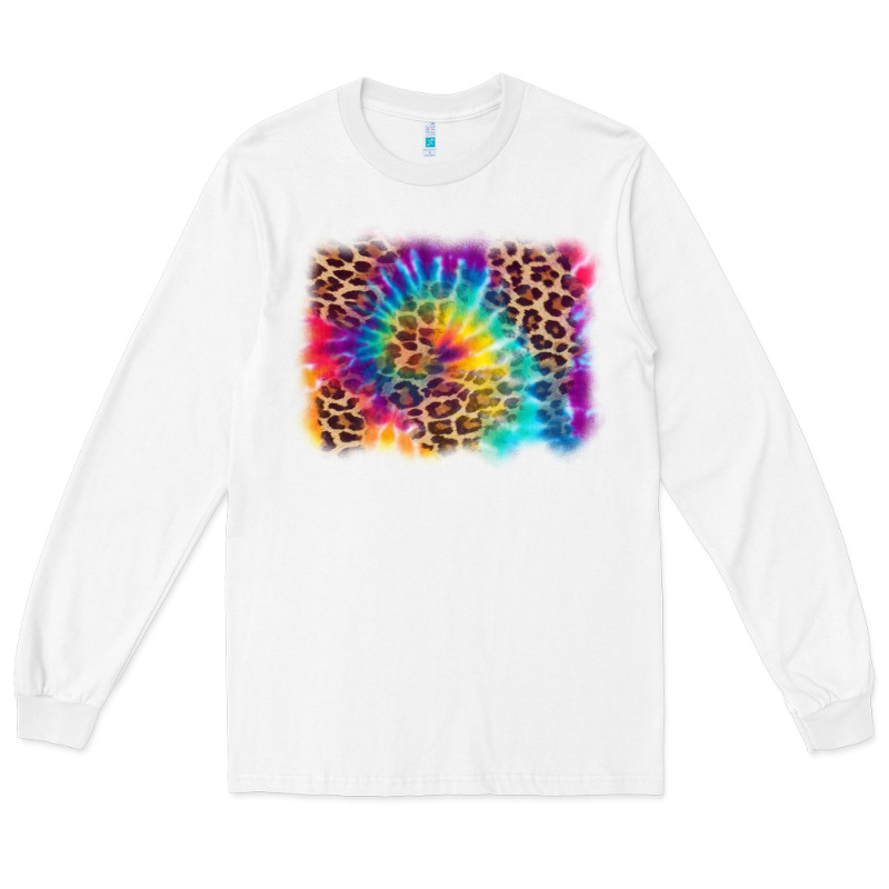 Leopard Tie Dye Background Long Sleeve Tee by Zillion Design Studio | Teevron