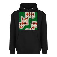 Black christmas diamond plaid and green glitter seamless pattern Heavyweight Hoodie - BundleAndBundleShop