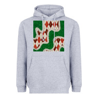 Heather Grey christmas diamond plaid and green glitter seamless pattern Heavyweight Hoodie - BundleAndBundleShop
