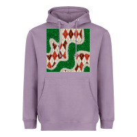 Lavender christmas diamond plaid and green glitter seamless pattern Heavyweight Hoodie - BundleAndBundleShop
