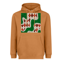 Meerkat christmas diamond plaid and green glitter seamless pattern Heavyweight Hoodie - BundleAndBundleShop