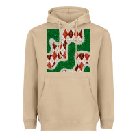 Mushroom christmas diamond plaid and green glitter seamless pattern Heavyweight Hoodie - BundleAndBundleShop