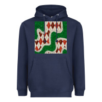 Navy christmas diamond plaid and green glitter seamless pattern Heavyweight Hoodie - BundleAndBundleShop