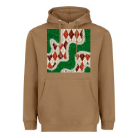 Toasted Coconut christmas diamond plaid and green glitter seamless pattern Heavyweight Hoodie - BundleAndBundleShop